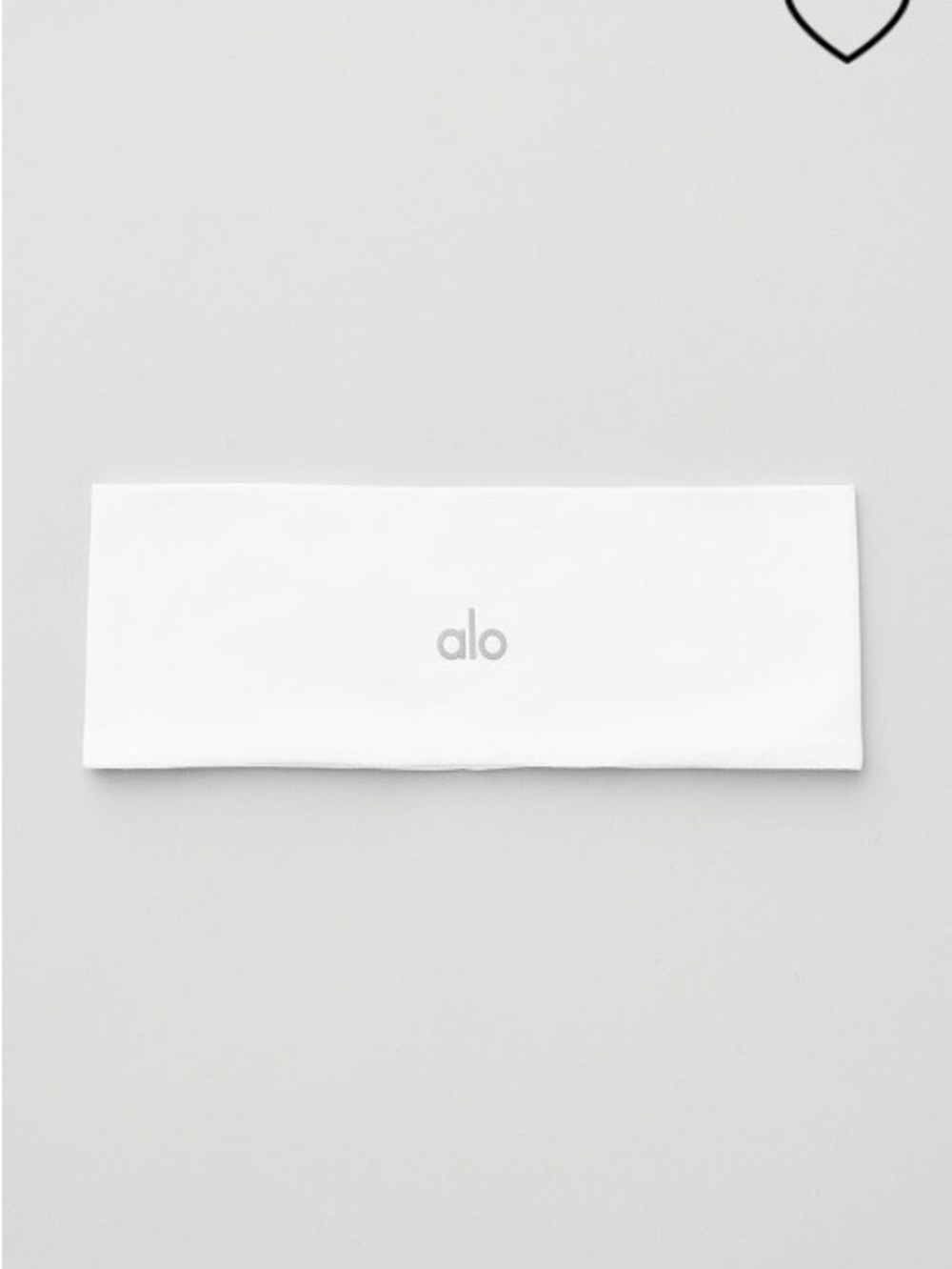 ALO Yoga White Performance Headband with Subtle Logo